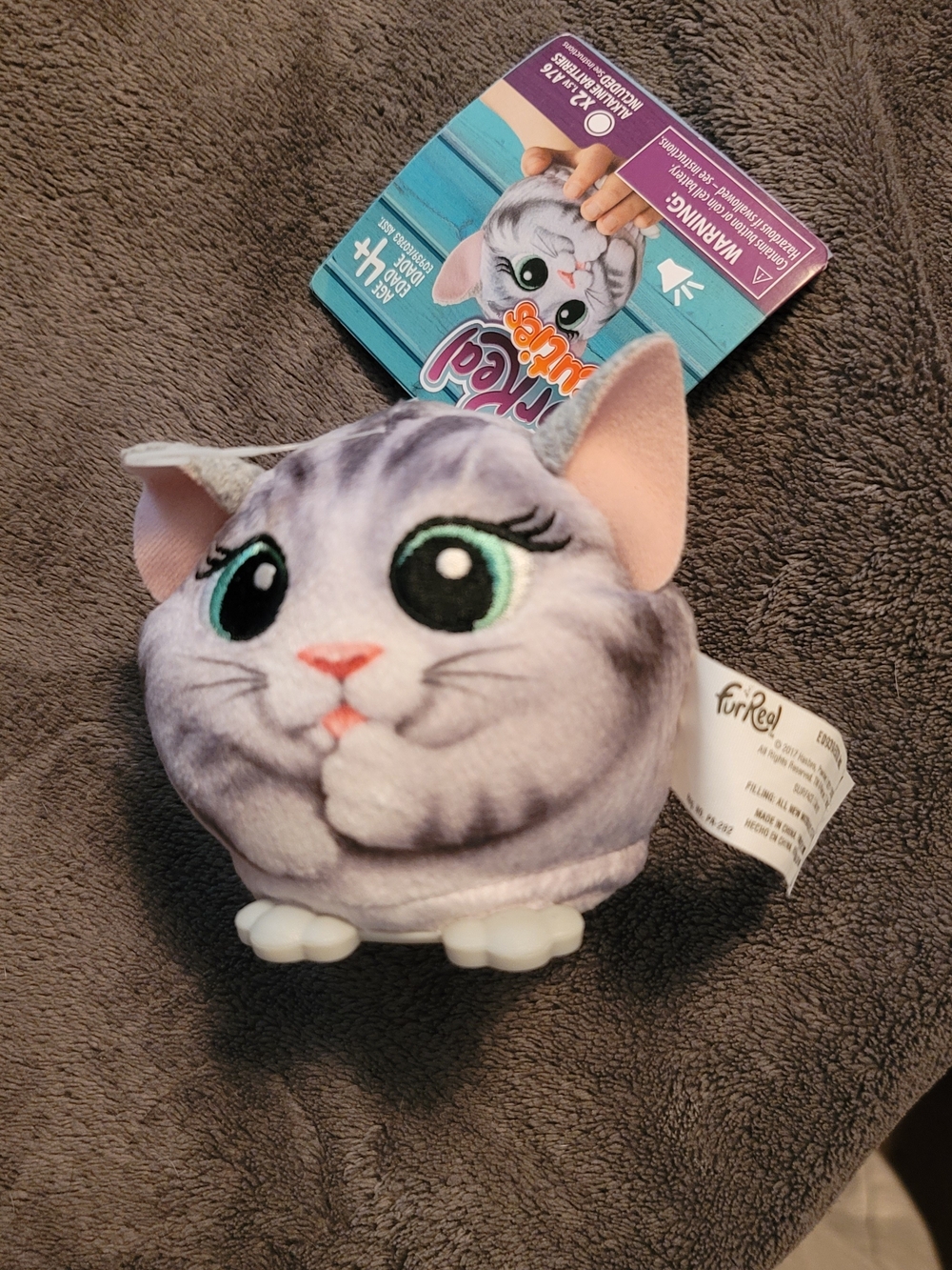 FurReal Cuties 2017 Gray Tabby Kitty Plush With Tags